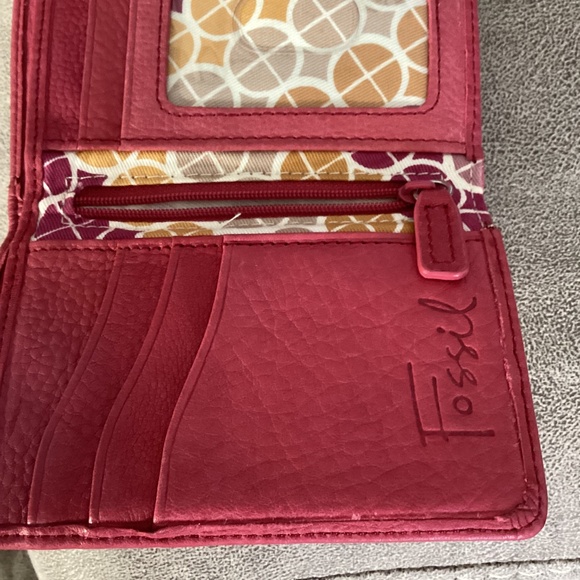 Vintage  Fossil trifold Kiss lock wallet - Picture 3 of 10